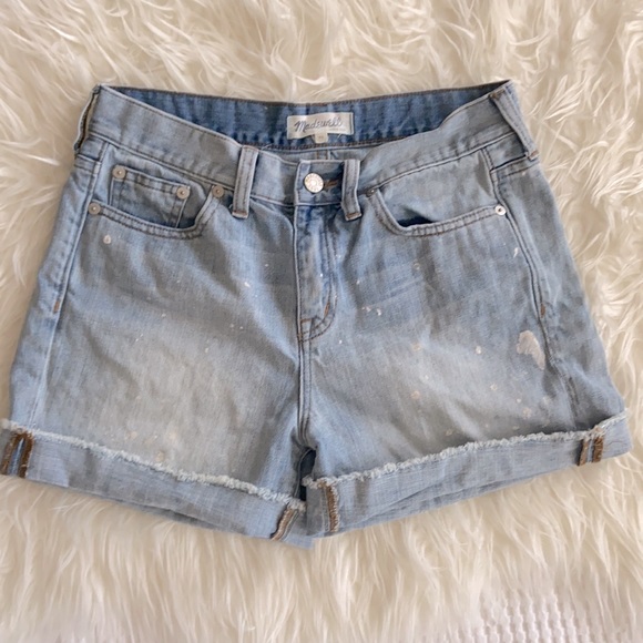 Madewell Paint Splatter Denim Cutoff Shorts - Picture 2 of 8